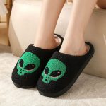 BERANMEY Halloween Slippers for Women Perfect Soft Plush Comfy Warm Slip-On Cute Womens Slippers Indoor Fluffy House Slippers for Women and Men Non-slip Fuzzy Flat Slides - Image 113