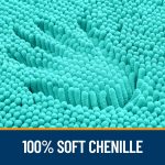 Buganda Bathroom Rugs 30x20, Quick Dry Machine Washable Chenille Bath Mats with Rubber Backing, Grey - Image 98