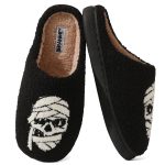 BERANMEY Halloween Slippers for Women Perfect Soft Plush Comfy Warm Slip-On Cute Womens Slippers Indoor Fluffy House Slippers for Women and Men Non-slip Fuzzy Flat Slides - Image 125