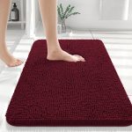 Buganda Bathroom Rugs 30x20, Quick Dry Machine Washable Chenille Bath Mats with Rubber Backing, Grey - Image 59