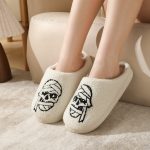 BERANMEY Halloween Slippers for Women Perfect Soft Plush Comfy Warm Slip-On Cute Womens Slippers Indoor Fluffy House Slippers for Women and Men Non-slip Fuzzy Flat Slides - Image 121